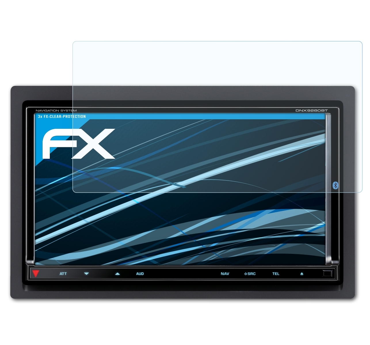 ATFOLIX 3x FX-Clear Displayschutz(für Kenwood DNX9280BT)