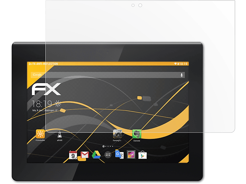 ATFOLIX 2x Tablet Xperia S) Sony FX-Antireflex Displayschutz(für