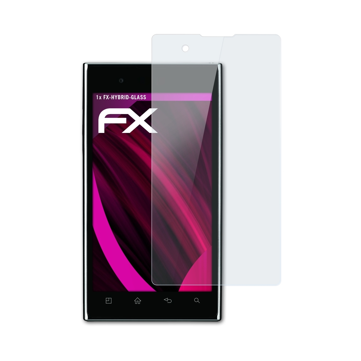 Schutzglas(für LG 3.0 Phone ATFOLIX (P940)) FX-Hybrid-Glass Prada