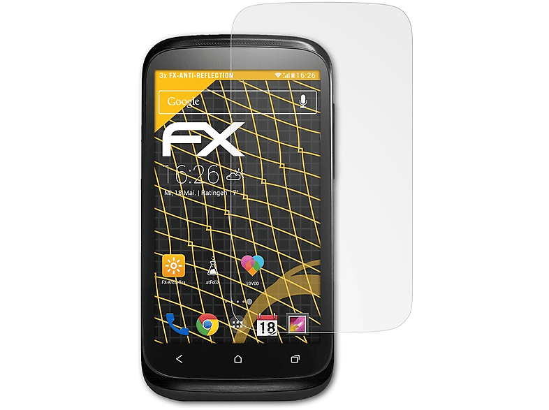 ATFOLIX 3x FX-Antireflex Displayschutz(für HTC Desire X)