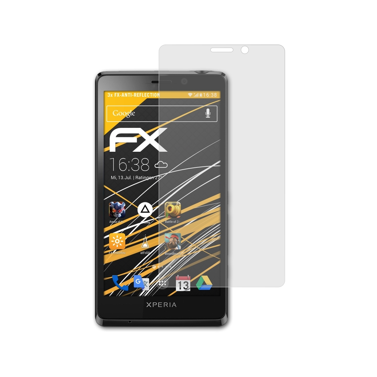 FX-Antireflex (Mint)) T Xperia Displayschutz(für ATFOLIX 3x Sony