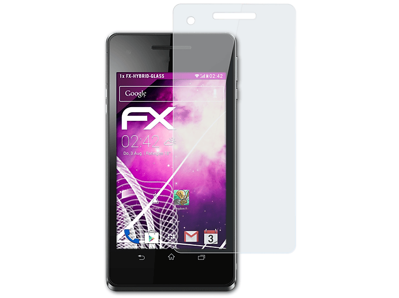 ATFOLIX V) FX-Hybrid-Glass Xperia Schutzglas(für Sony