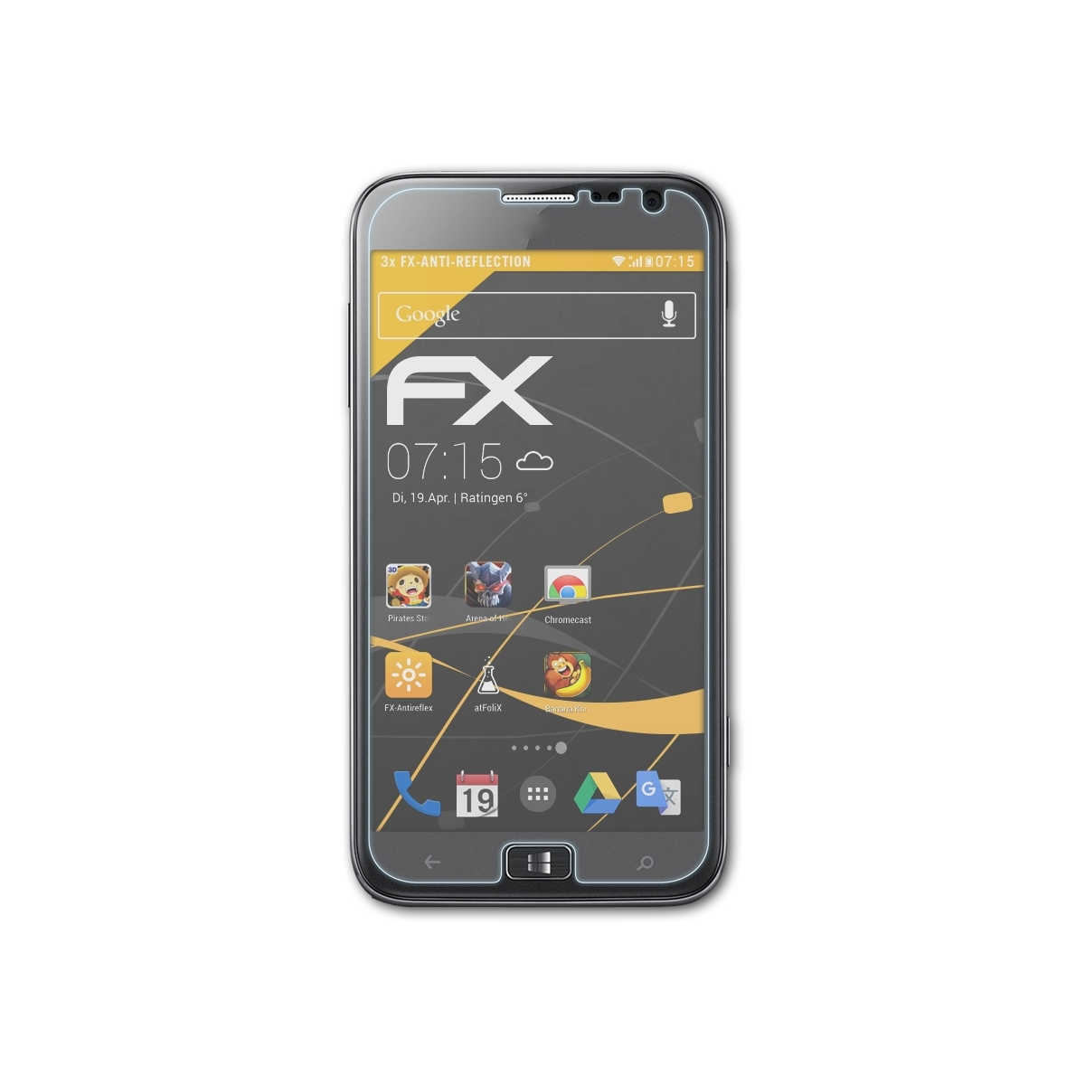 ATFOLIX Ativ FX-Antireflex Samsung Displayschutz(für (GT-I8750)) 3x S