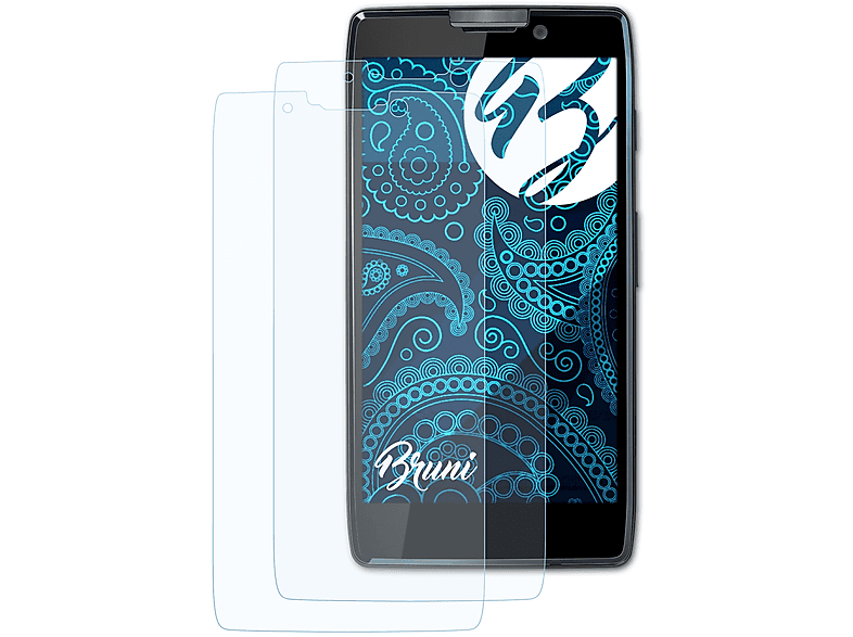 BRUNI 2x Basics-Clear Schutzfolie(für Motorola (Droid) Razr Maxx HD)