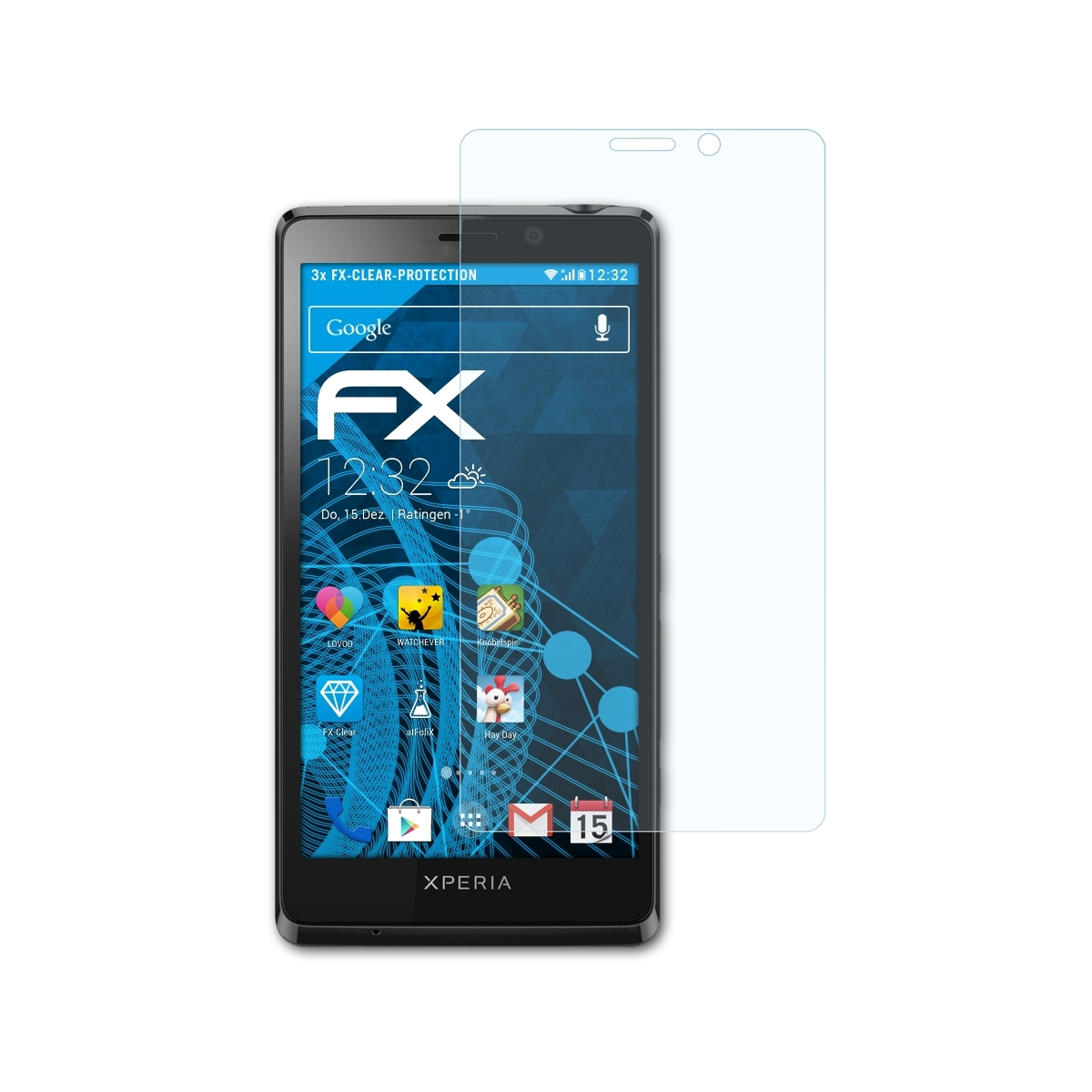 ATFOLIX 3x FX-Clear Displayschutz(für Sony (Mint)) T Xperia