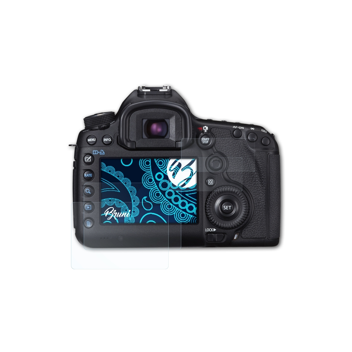 BRUNI 2x Schutzfolie(für III) Mark Canon EOS 5D Basics-Clear