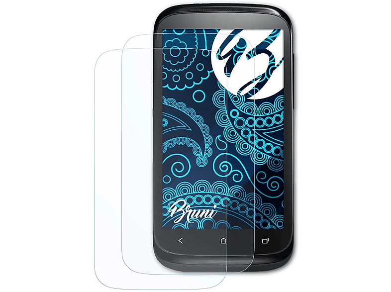 BRUNI 2x Basics-Clear Schutzfolie(für HTC Desire X)