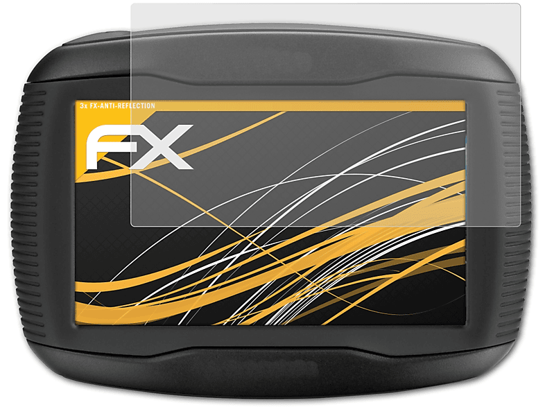3x CE) ATFOLIX Displayschutz(für 340LM Zumo Garmin FX-Antireflex