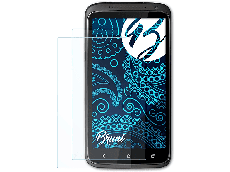 BRUNI 2x Basics-Clear Schutzfolie(für HTC One XL)