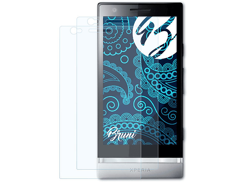 BRUNI 2x Basics-Clear Schutzfolie(für Sony Xperia P) | Displayschutzfolien & Gläser