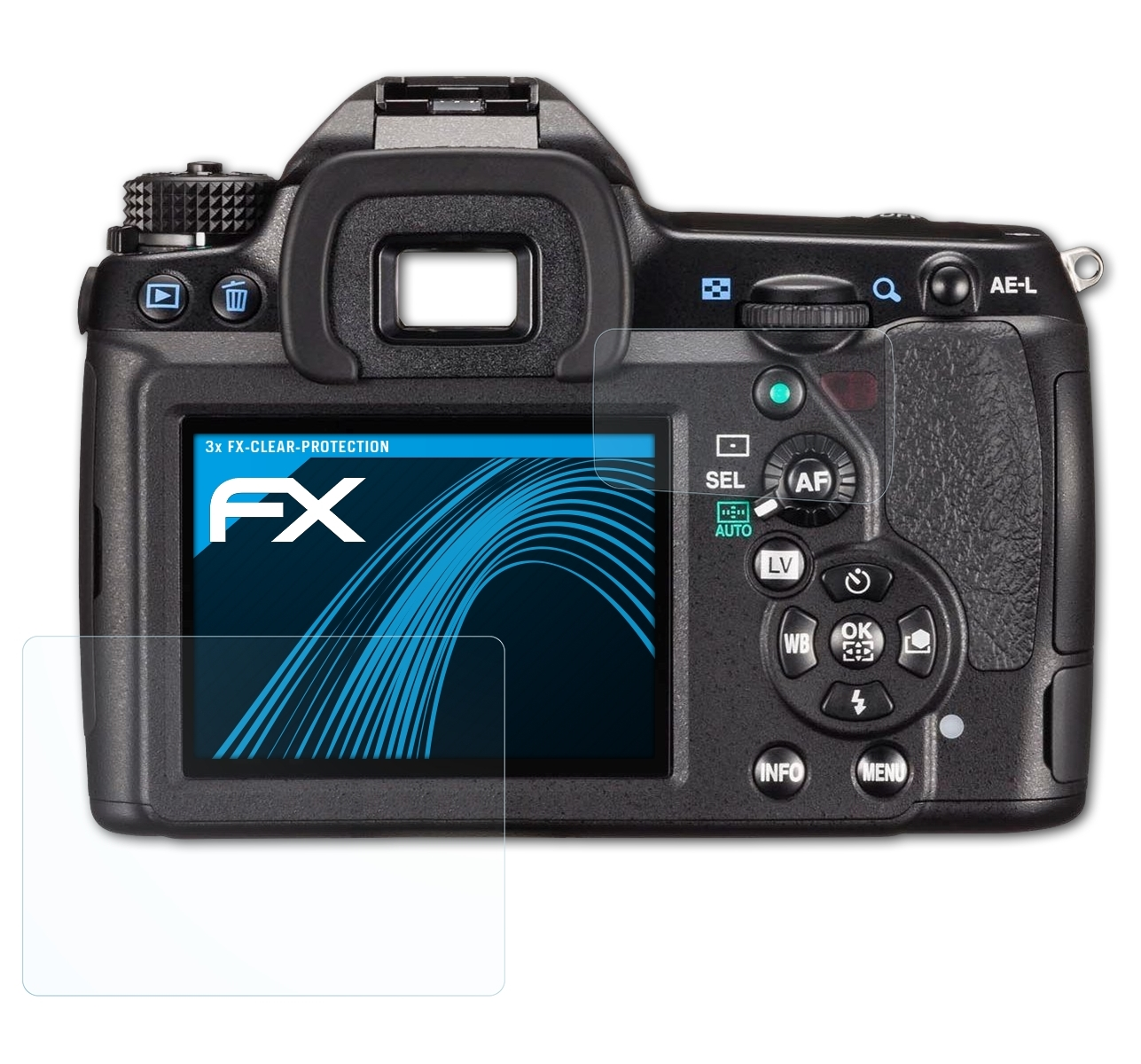 3x II) ATFOLIX Displayschutz(für Pentax FX-Clear K-5