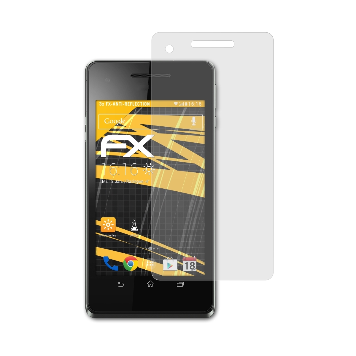 ATFOLIX 3x FX-Antireflex Xperia V) Displayschutz(für Sony