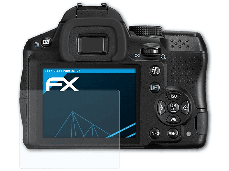 ATFOLIX 3x FX-Clear Displayschutz(für Pentax K-30)