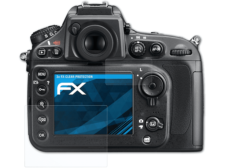 ATFOLIX 3x FX-Clear Displayschutz(für Nikon D800E)