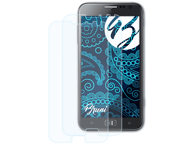 BRUNI 2x Basics-Clear Schutzfolie(für Samsung (GT-I8750)) Ativ S