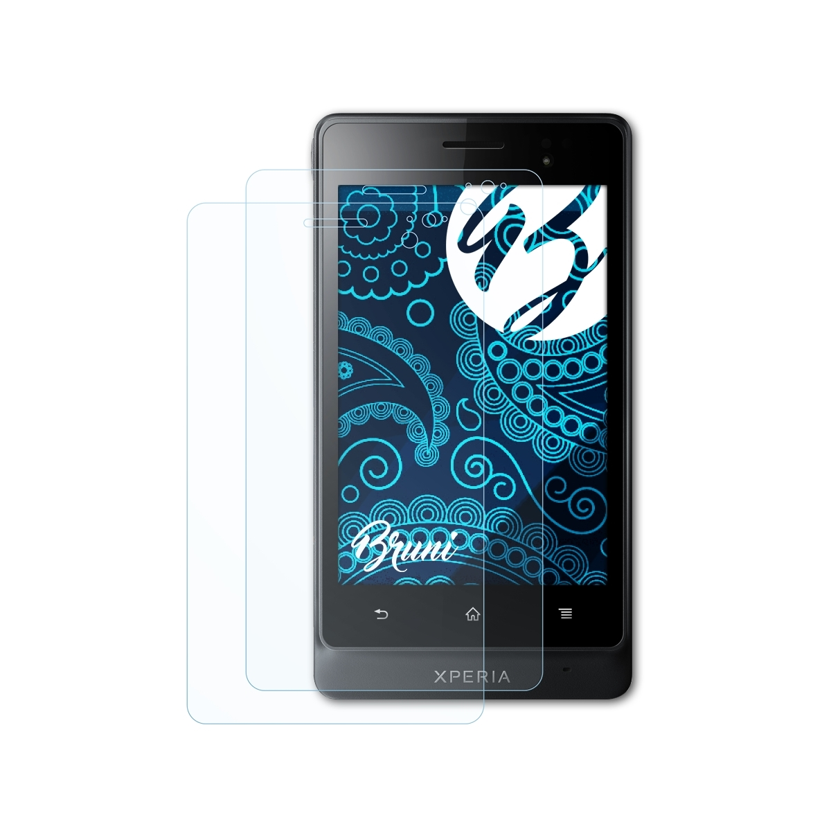 BRUNI 2x Basics-Clear Schutzfolie(für Sony Go) Xperia