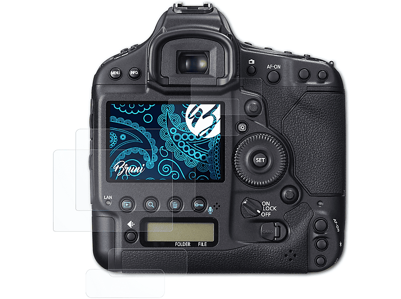 BRUNI 2x Canon Basics-Clear EOS Schutzfolie(für C) 1D