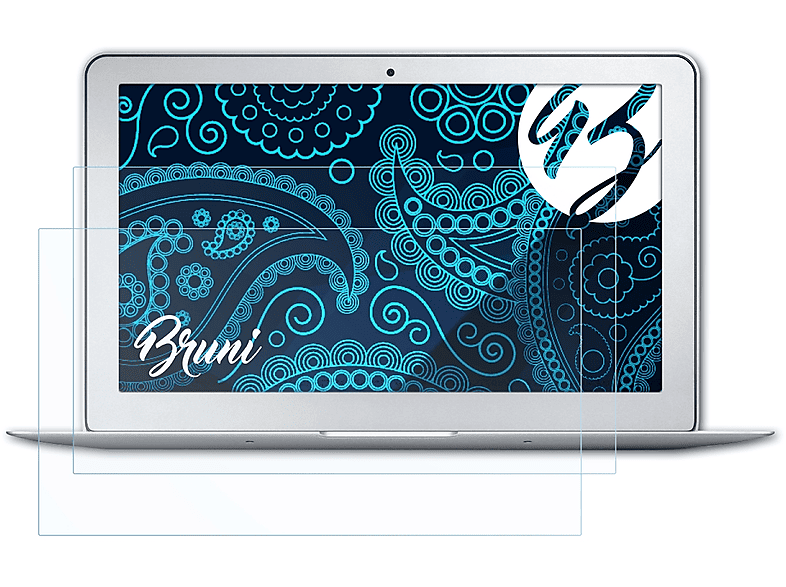 BRUNI 2x Basics-Clear 11) MacBook Schutzfolie(für Apple Air