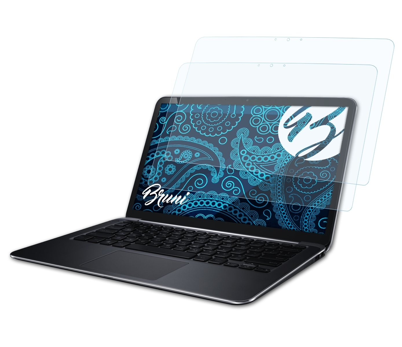 BRUNI 2x Basics-Clear Schutzfolie(für Dell Ultrabook 13 Version (L321X, XPS 2012))