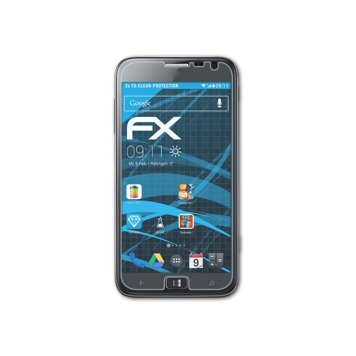 S Samsung 3x Ativ FX-Clear Displayschutz(für (GT-I8750)) ATFOLIX