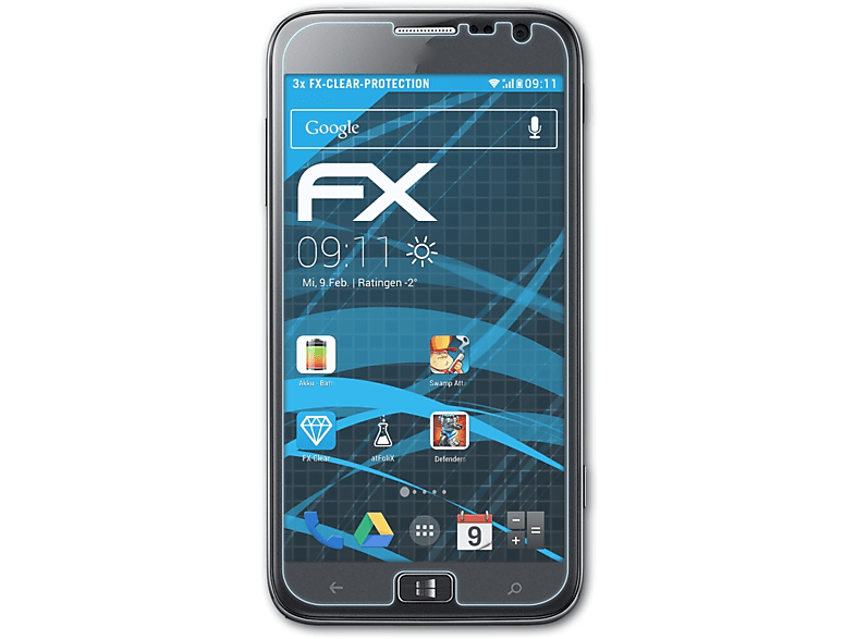 ATFOLIX 3x FX-Clear Displayschutz(für Samsung Ativ S (GT-I8750))