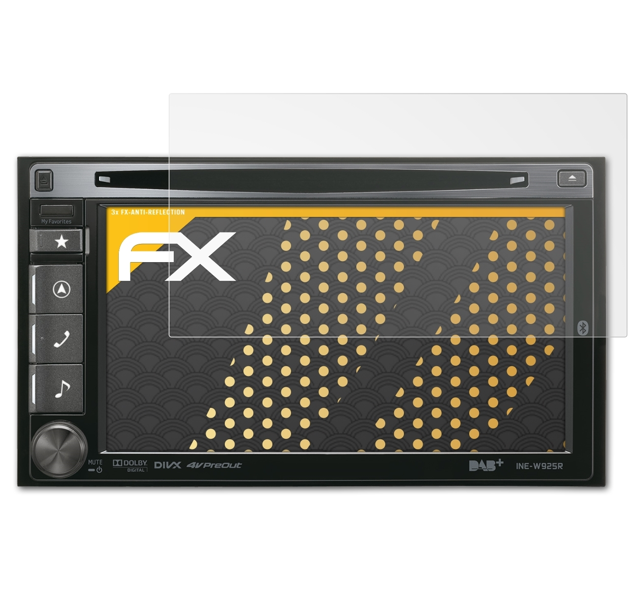 ATFOLIX 3x FX-Antireflex Displayschutz(für Alpine INE-W925R)