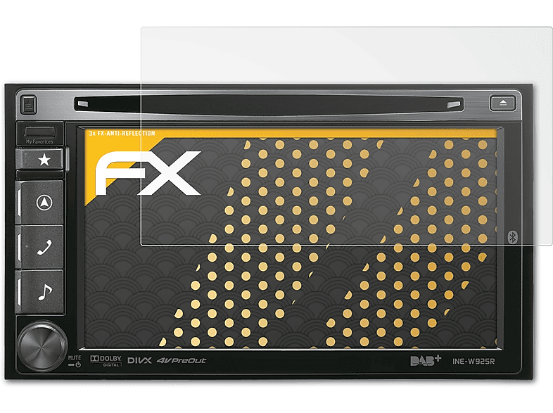 ATFOLIX 3x Alpine INE-W925R) FX-Antireflex Displayschutz(für