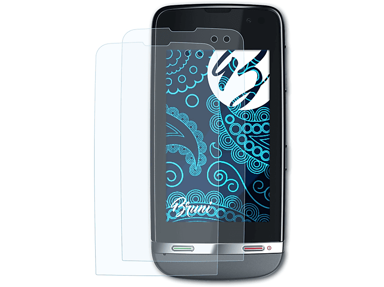 BRUNI 2x Basics-Clear Schutzfolie(für Nokia Asha 311)