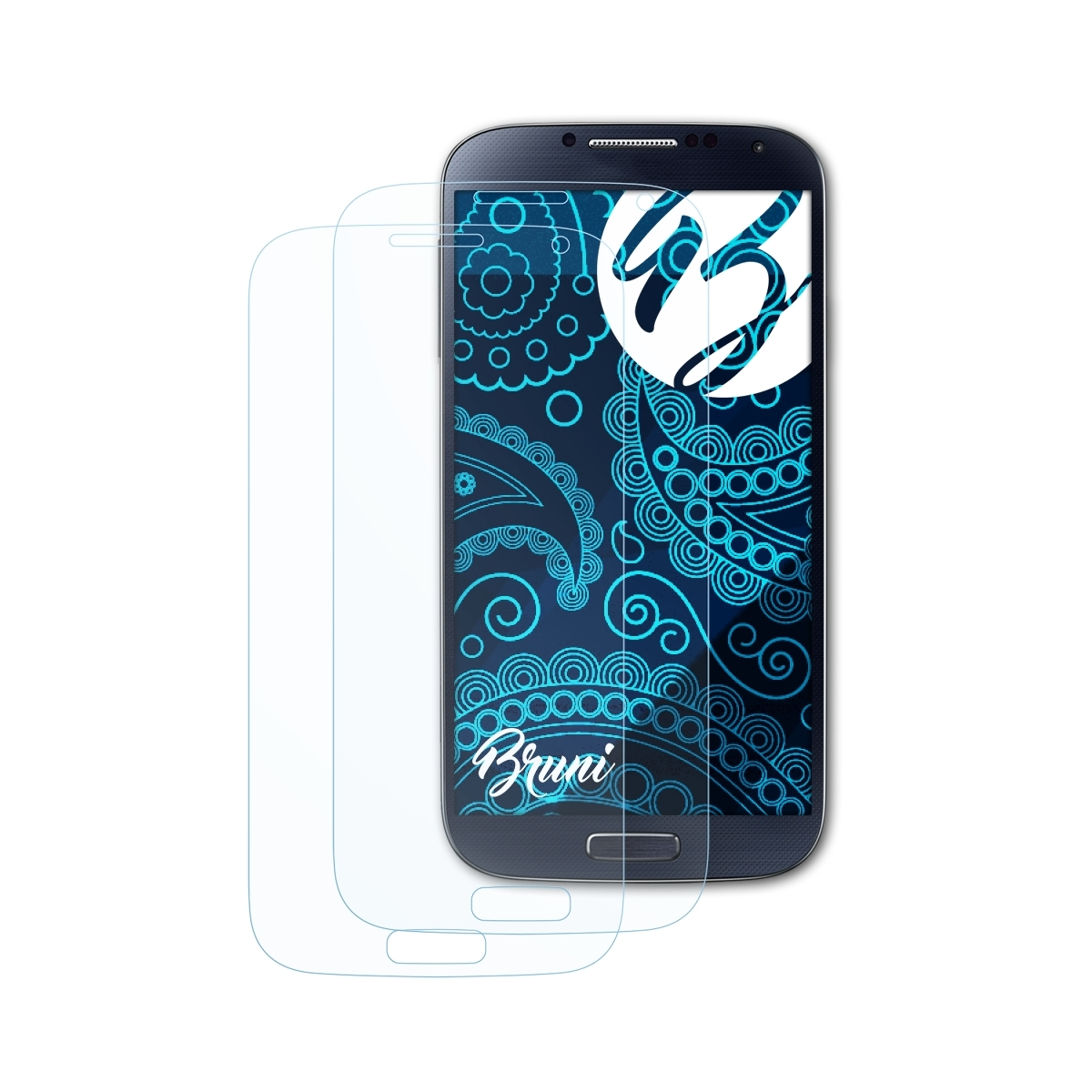 BRUNI 2x Basics-Clear Schutzfolie(für Samsung S4) Galaxy