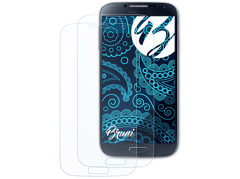 BRUNI 2x Basics-Clear Schutzfolie(für Samsung Galaxy S4)