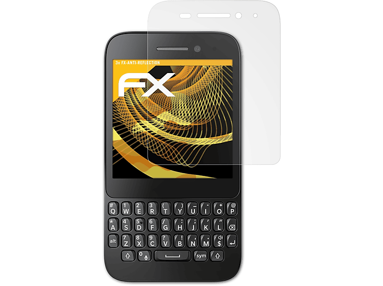 ATFOLIX 3x FX-Antireflex Displayschutz(für Q5) Blackberry