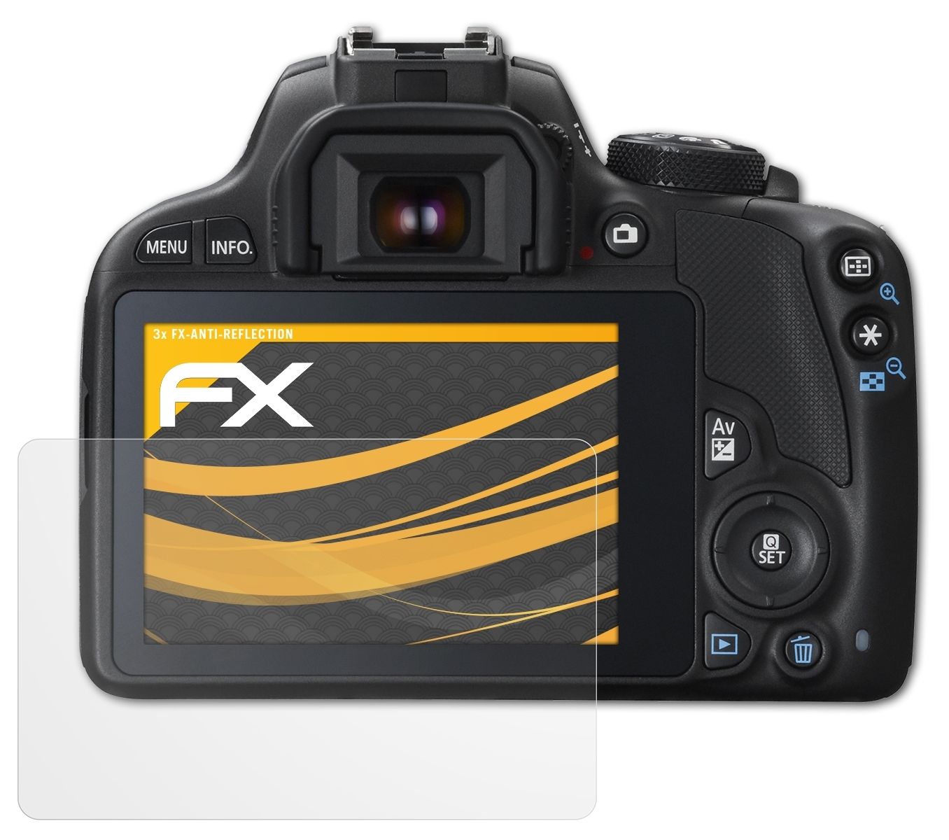 EOS Canon 100D) ATFOLIX FX-Antireflex Displayschutz(für 3x