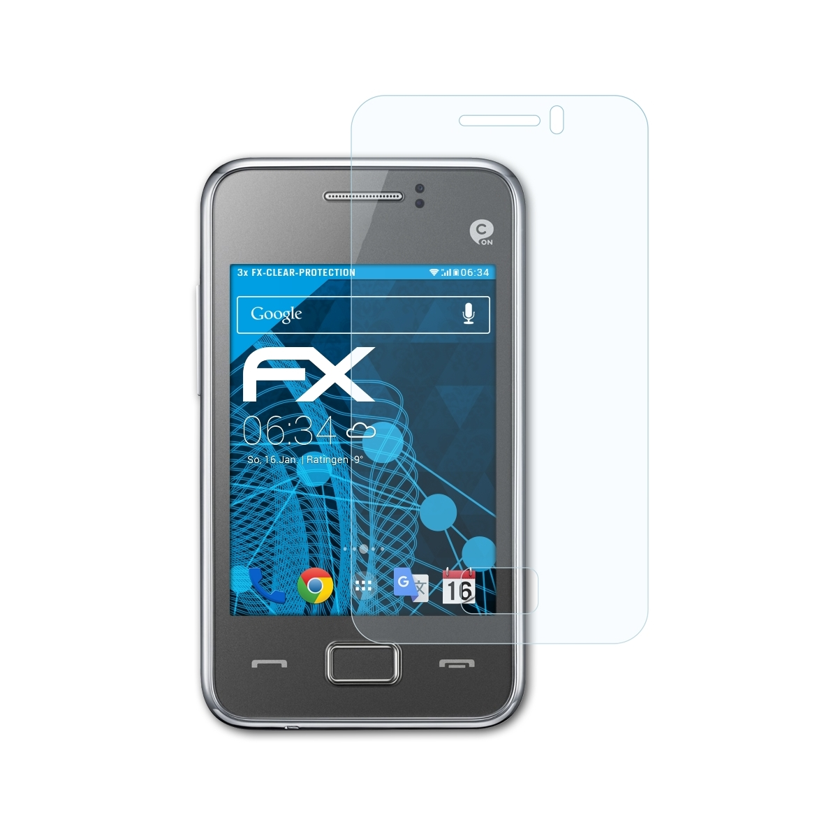 Samsung Rex 3x (GT-S5222R)) 80 ATFOLIX FX-Clear Displayschutz(für