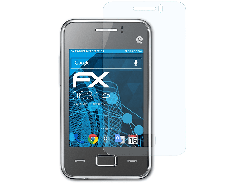 stark ATFOLIX 3x FX-Clear Displayschutz(für 80 Rex Samsung (GT-S5222R))