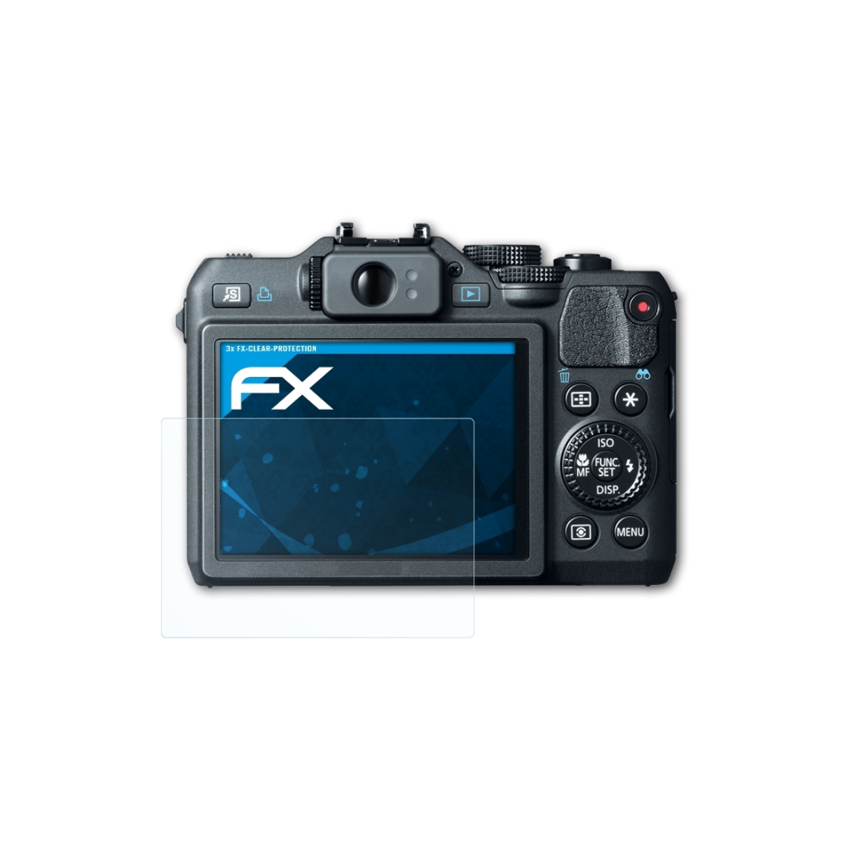 FX-Clear G15) 3x Canon Displayschutz(für PowerShot ATFOLIX