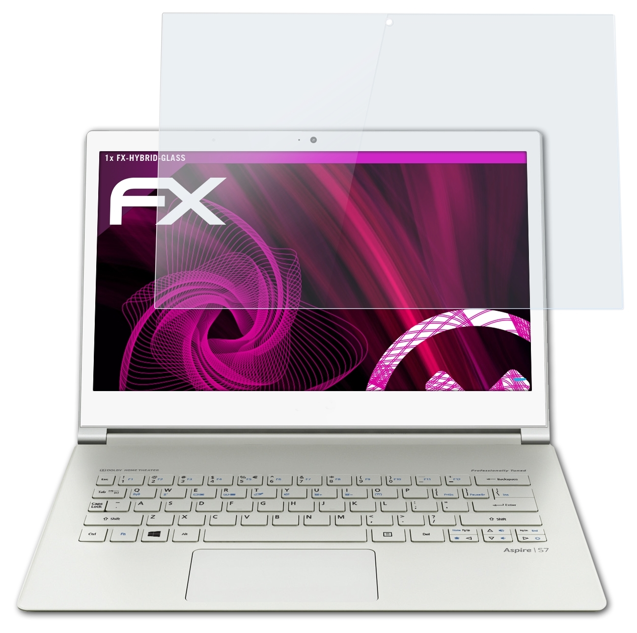 S7-191) FX-Hybrid-Glass Aspire Acer ATFOLIX Schutzglas(für