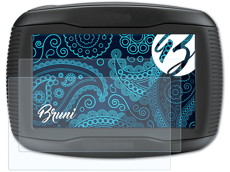 BRUNI 2x Basics-Clear Schutzfolie(für Garmin Zumo 340LM CE)