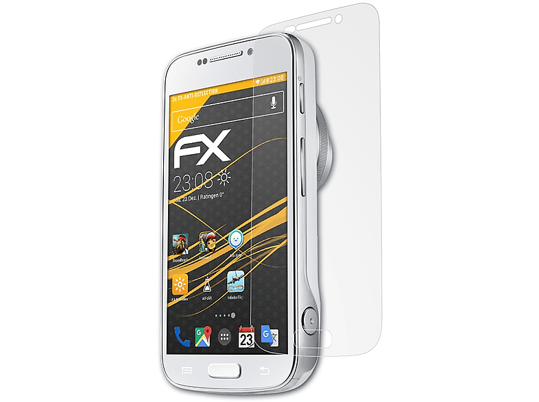 ATFOLIX 3x FX-Antireflex Displayschutz(für Samsung Galaxy S4 Zoom)