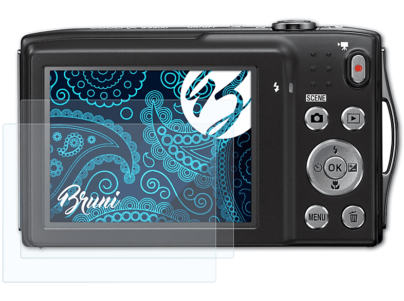 BRUNI 2x Basics-Clear Schutzfolie(für Coolpix Nikon S3300)