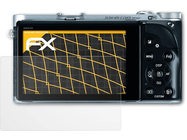 ATFOLIX 3x FX-Antireflex Displayschutz(für Samsung NX300)