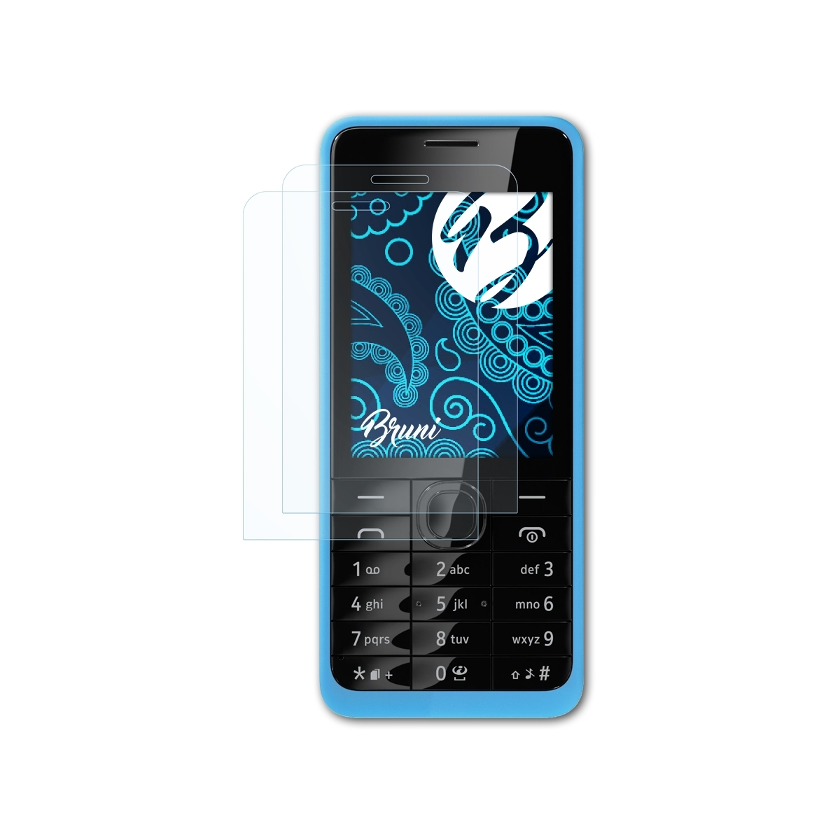 Schutzfolie(für BRUNI 2x Nokia Basics-Clear 301)