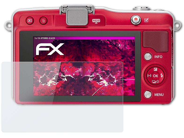 ATFOLIX FX-Hybrid-Glass Schutzglas(für Olympus E-PM2) | Kamera Schutzfolie