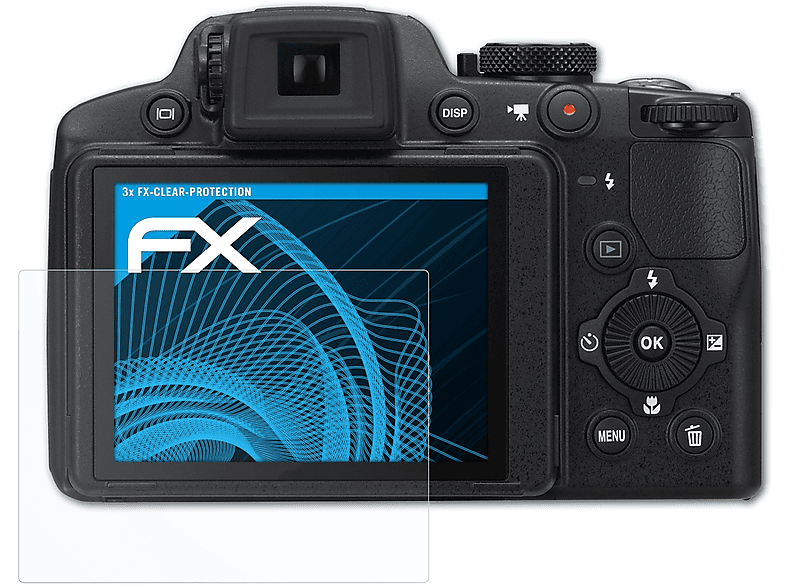 ATFOLIX 3x FX-Clear Displayschutz(für Nikon Coolpix P510)