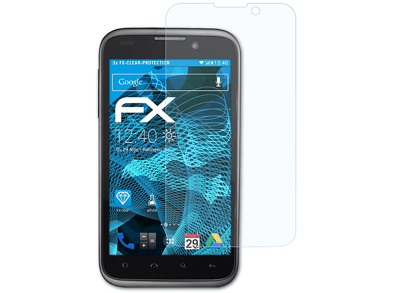 ATFOLIX 3x FX-Clear Displayschutz(für Alcatel One Touch 995) | Displayschutzfolien & Gläser