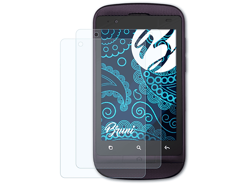 2x Basics-Clear Alcatel BRUNI Touch 918D) One Schutzfolie(für