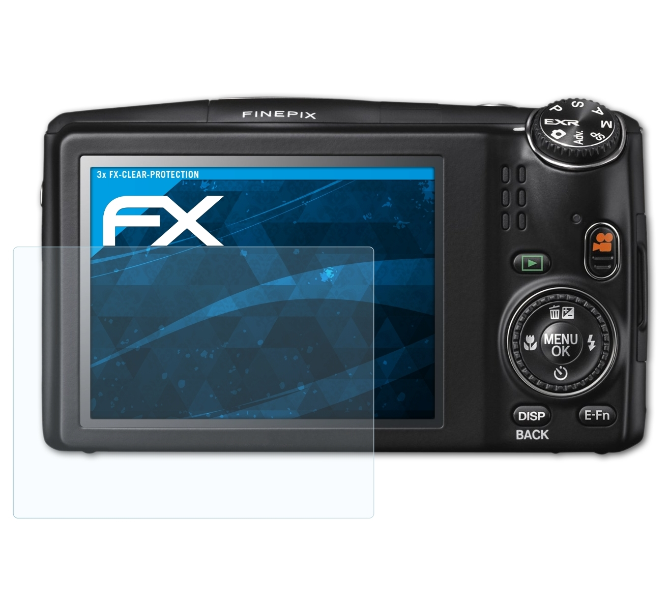 ATFOLIX 3x FX-Clear Displayschutz(für Fujifilm F900EXR) FinePix