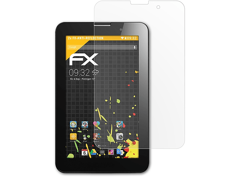 ATFOLIX 2x FX-Antireflex Displayschutz(für Lenovo IdeaTab A3000)