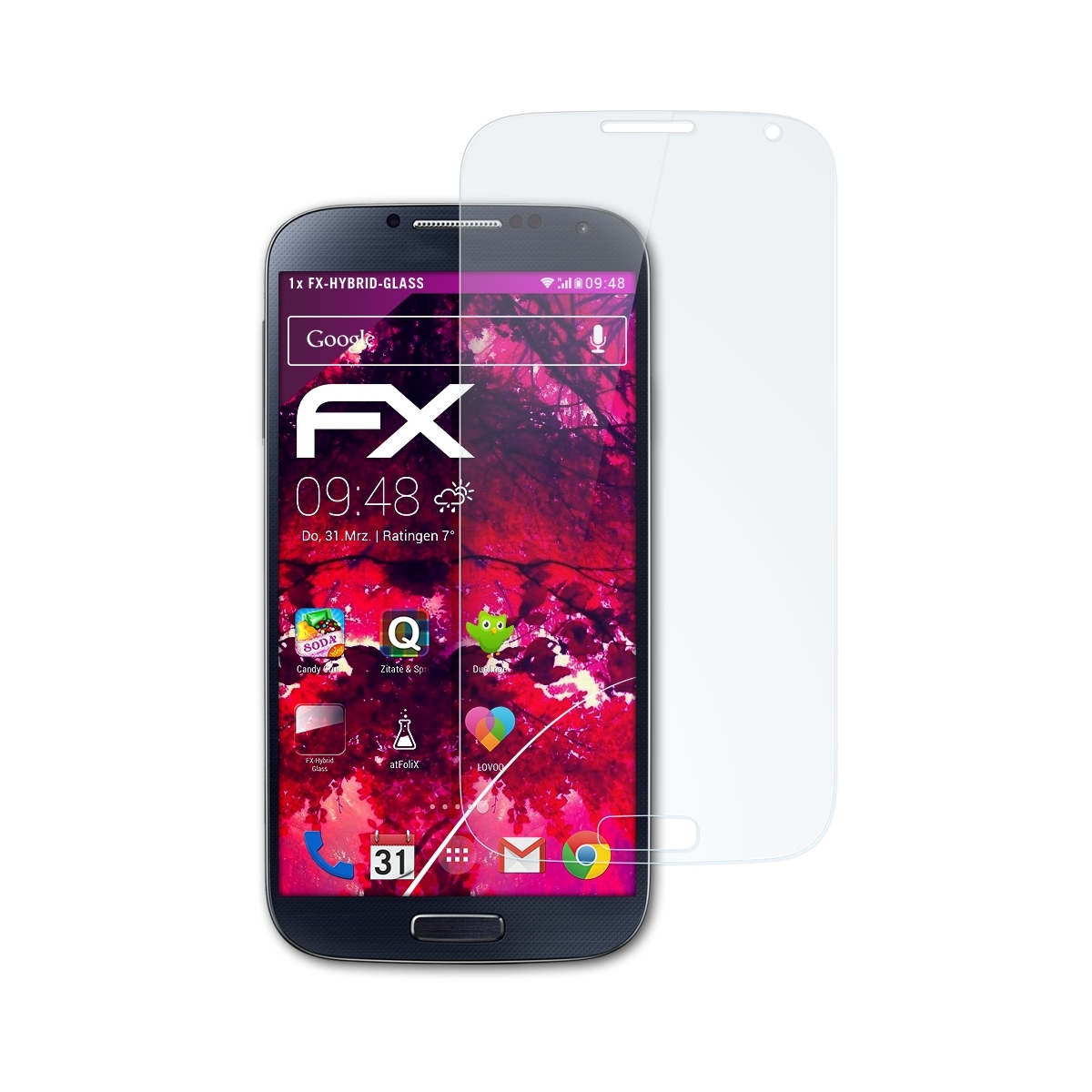 Schutzglas(für FX-Hybrid-Glass Galaxy S4) Samsung ATFOLIX