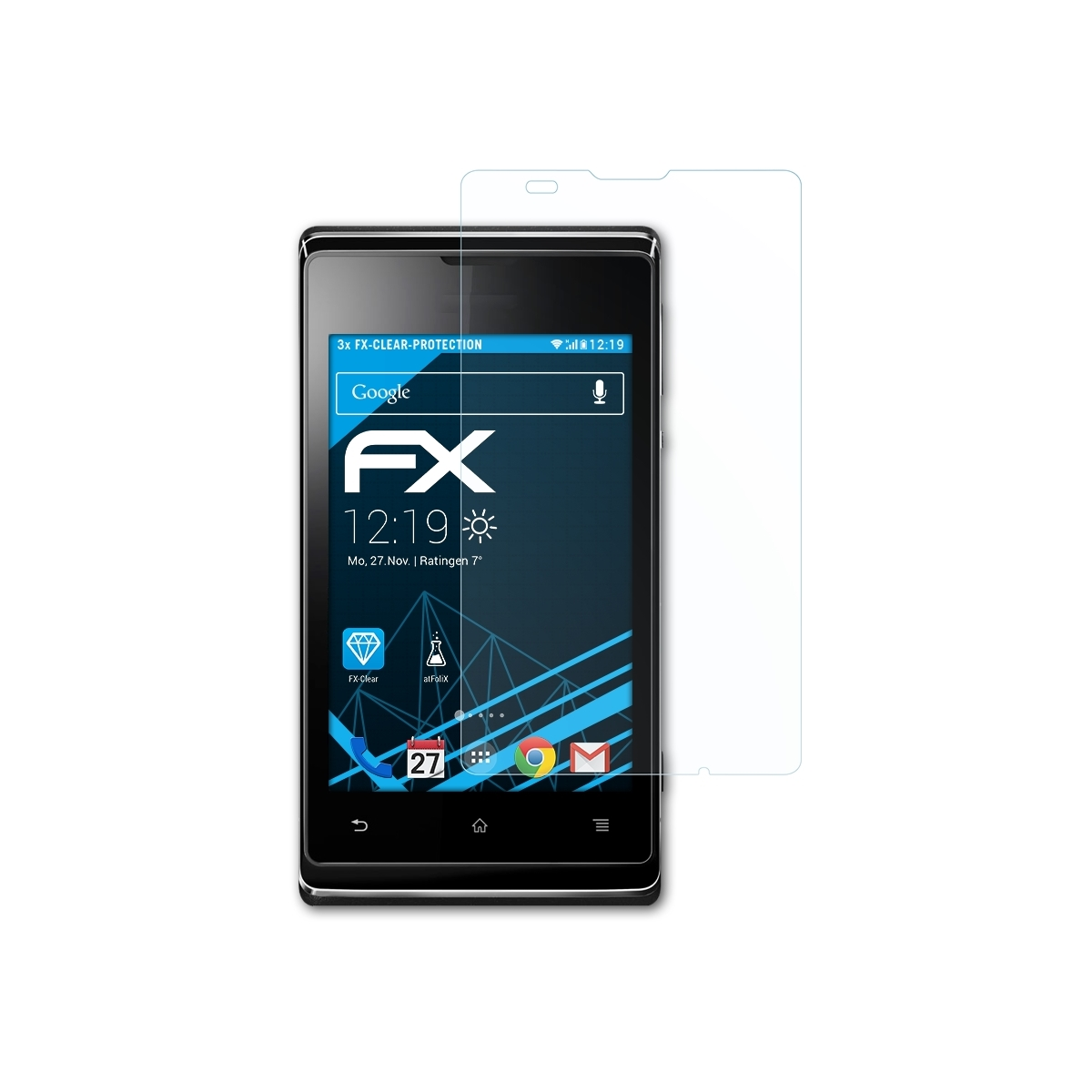 ATFOLIX 3x FX-Clear E / Dual) Xperia E Sony Displayschutz(für
