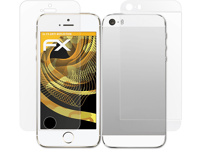 ATFOLIX 3x FX-Antireflex Displayschutz(für Apple iPhone 5S / SE)